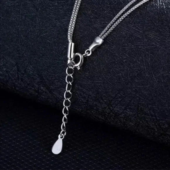 DOUBLE LAYER 925 STERLING SILVER DIAMOND NECKLACE, NICE NECKLACE, CUTE NECKLACE - Picture 6 of 7